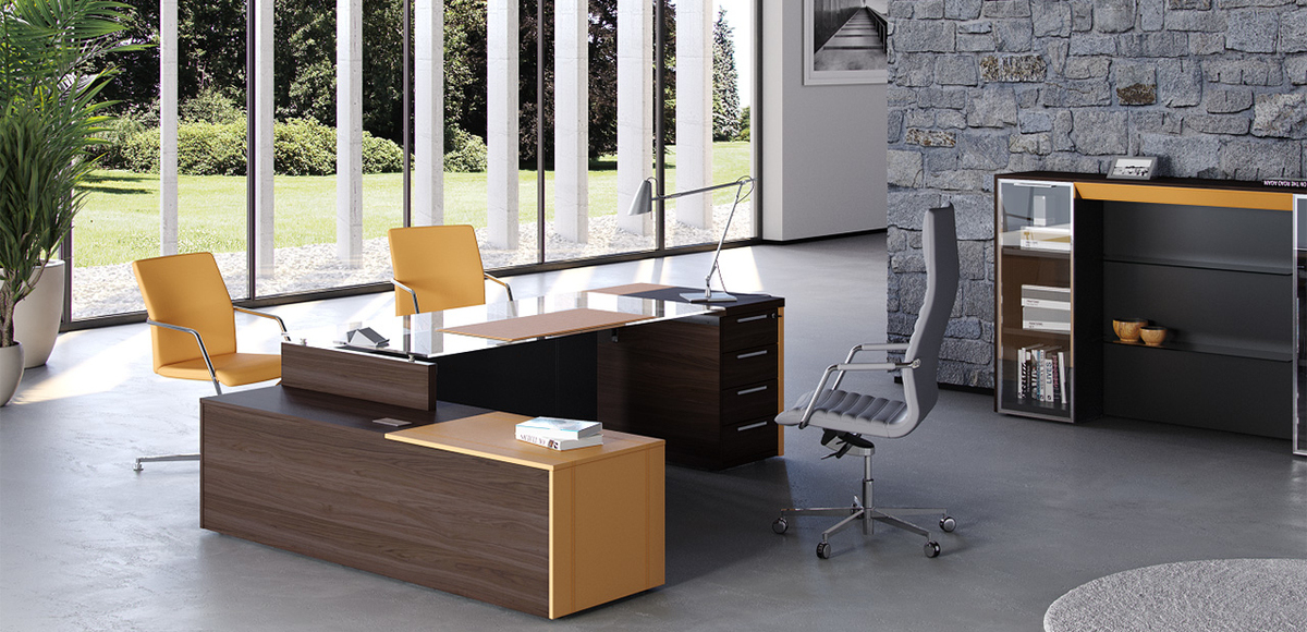 One contemporary office desk