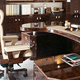 wooden office desks polygon