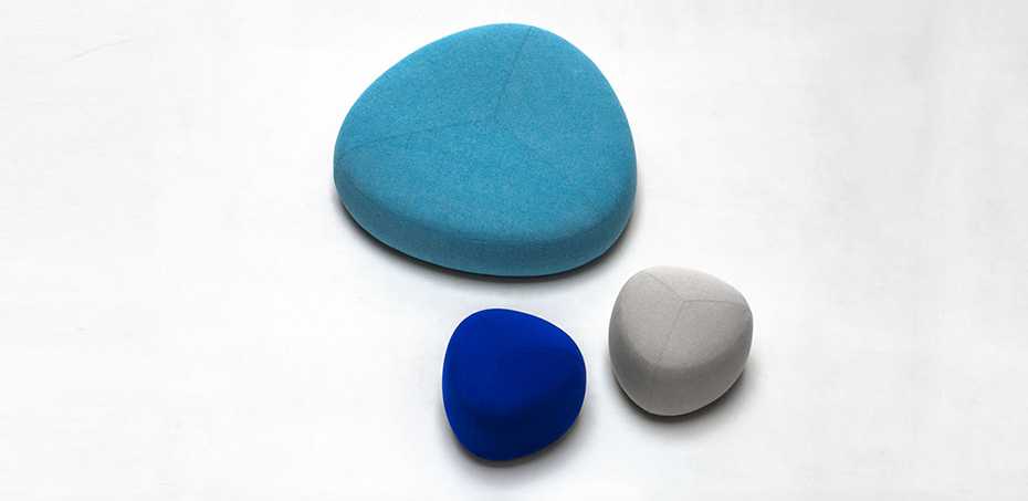 logboek verwerken Baffle Kipu design pouf seating by LaPalma, designers Andressen & Voll