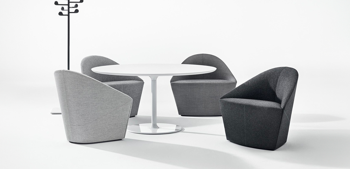 Colina Italian design armchair by Arper, Lievore Altherr Molina design
