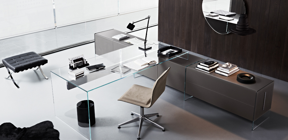 executive glass expensive desk