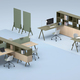 l shaped office desk Lay Archiutti