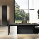 Jera executive desk reflects architectural discipline, with clean lines and natural wood tones designed to anchor contemporary office spaces