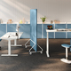 UP Lite Las Mobili height adjustable desk raised position