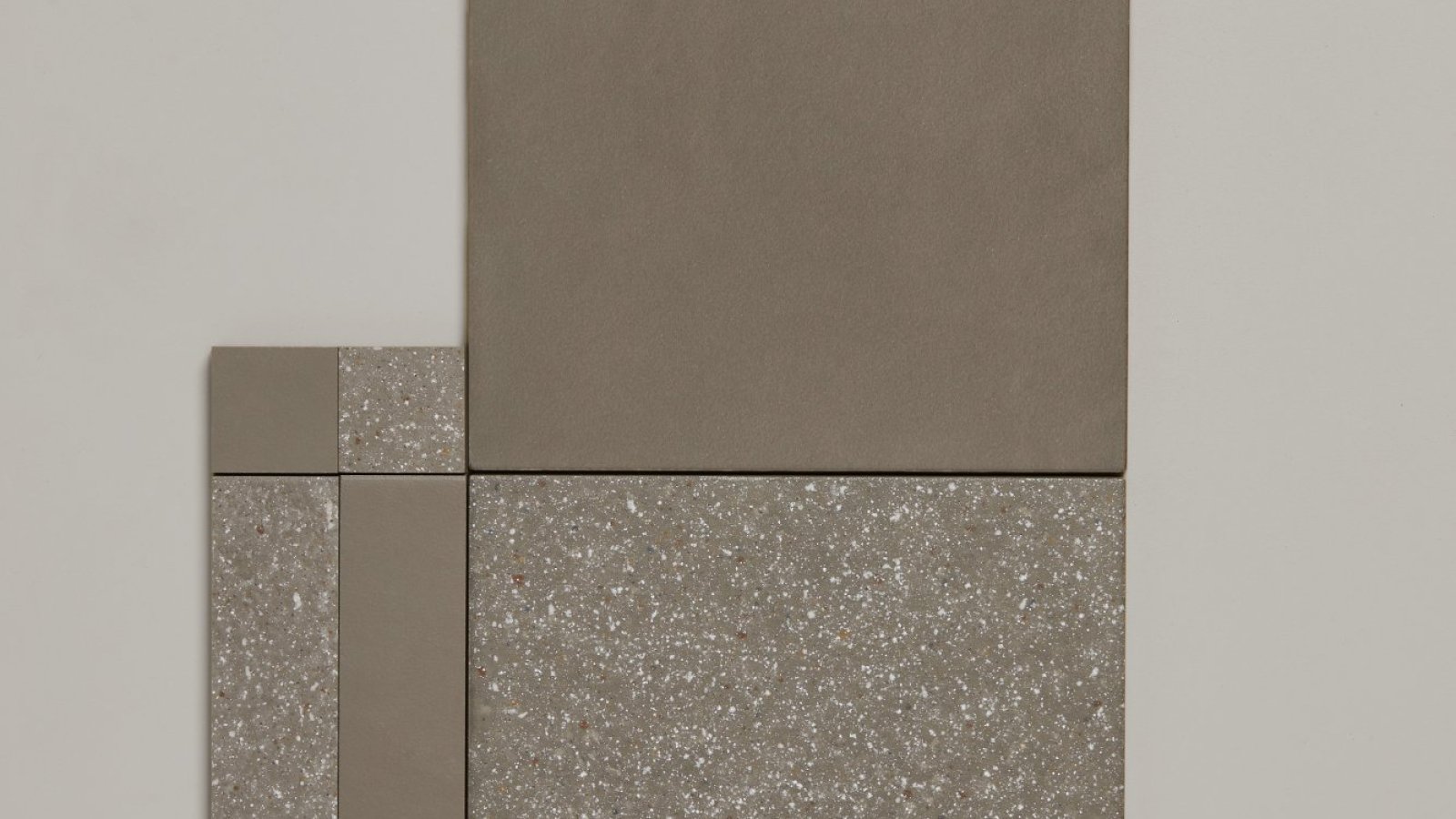 Mutina Time collection showing Rough and Smooth textures together, designed by Barber and Osgerby