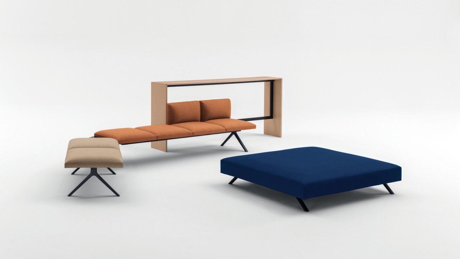 Kiik modular sofa by Arper in a reception area