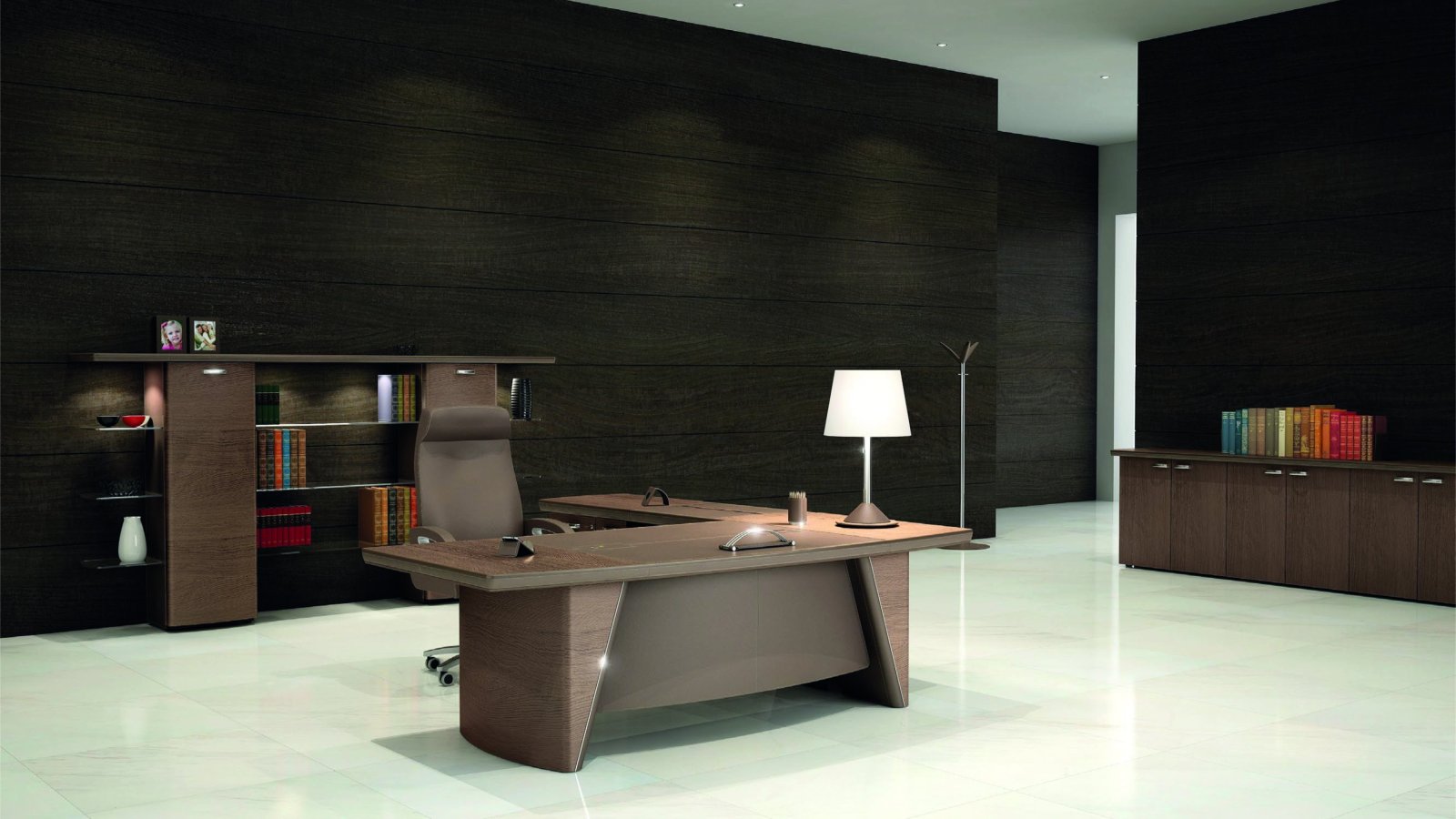 Three-section top 2 3/8 in thick with leather center, iSixty by Codutti