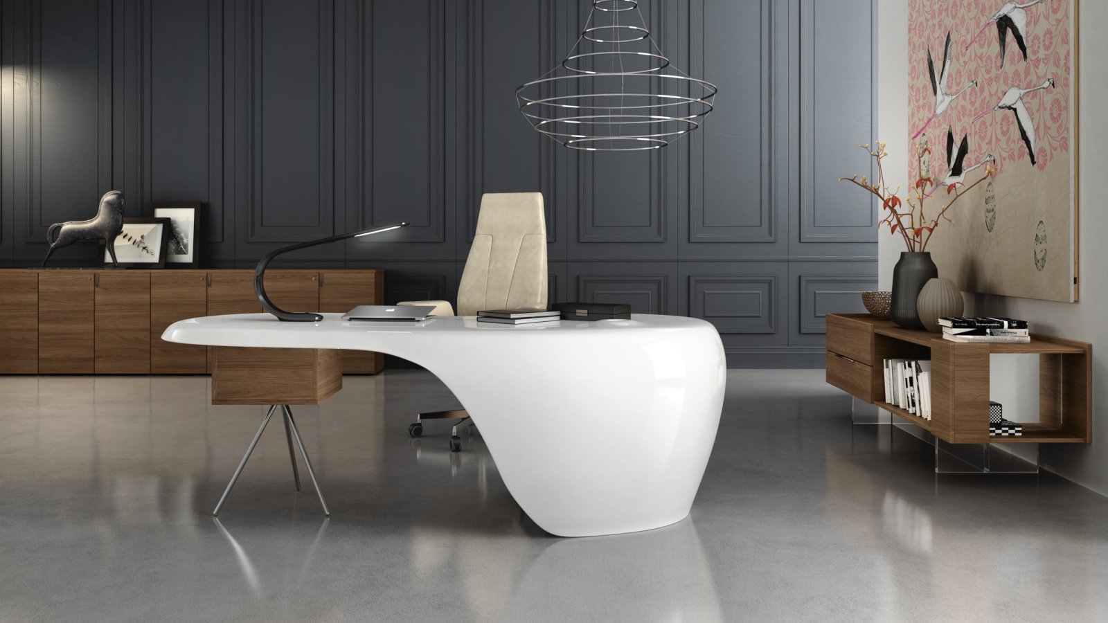 Uno designer desk by Karim Rashid for Della Rovere