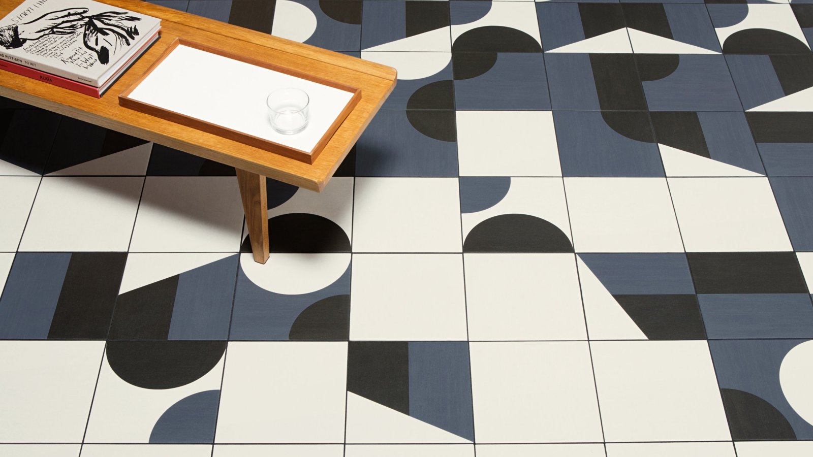 Puzzle porcelain tile floor by Mutina