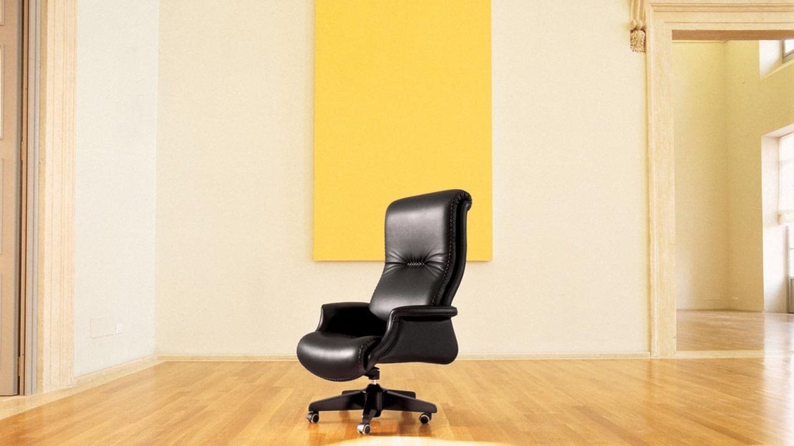 Executive office chair G7 by Mascheroni, high back in natural leather