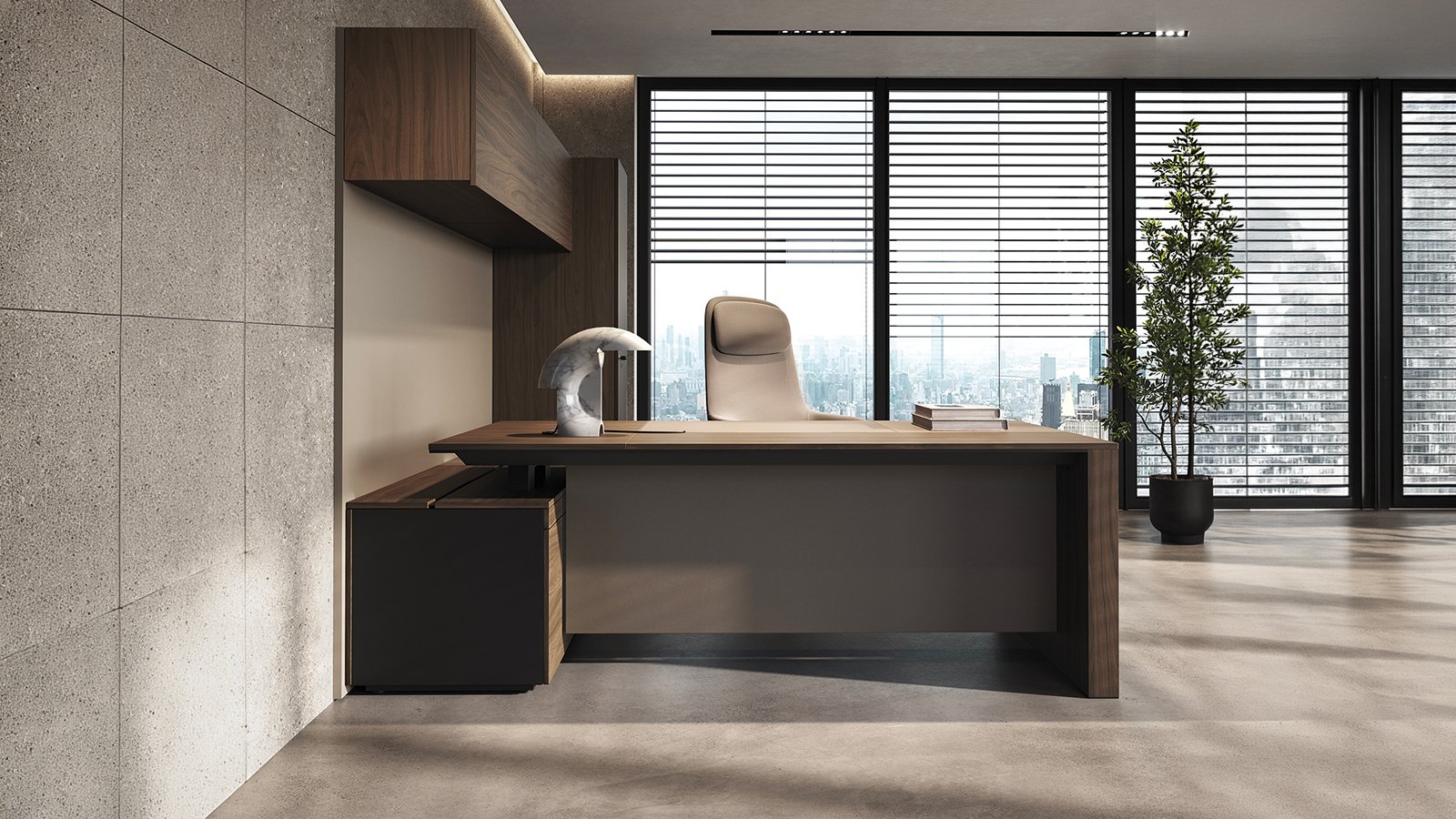 Ono meeting table by Frezza with full-length top access