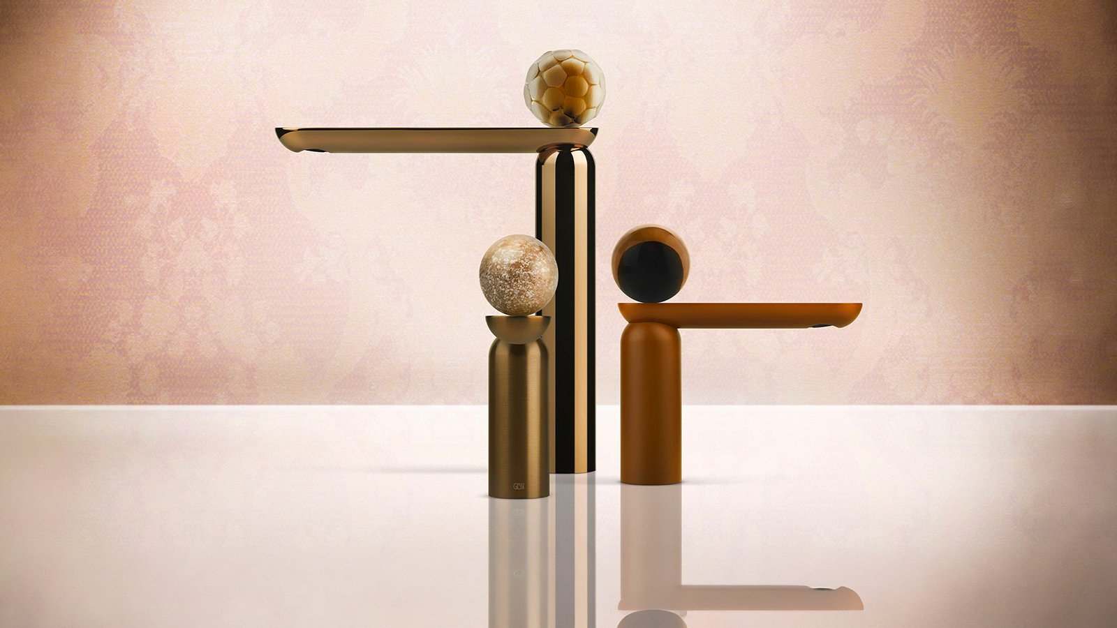 Perle wall-mounted soap dispenser and tumbler by Gessi