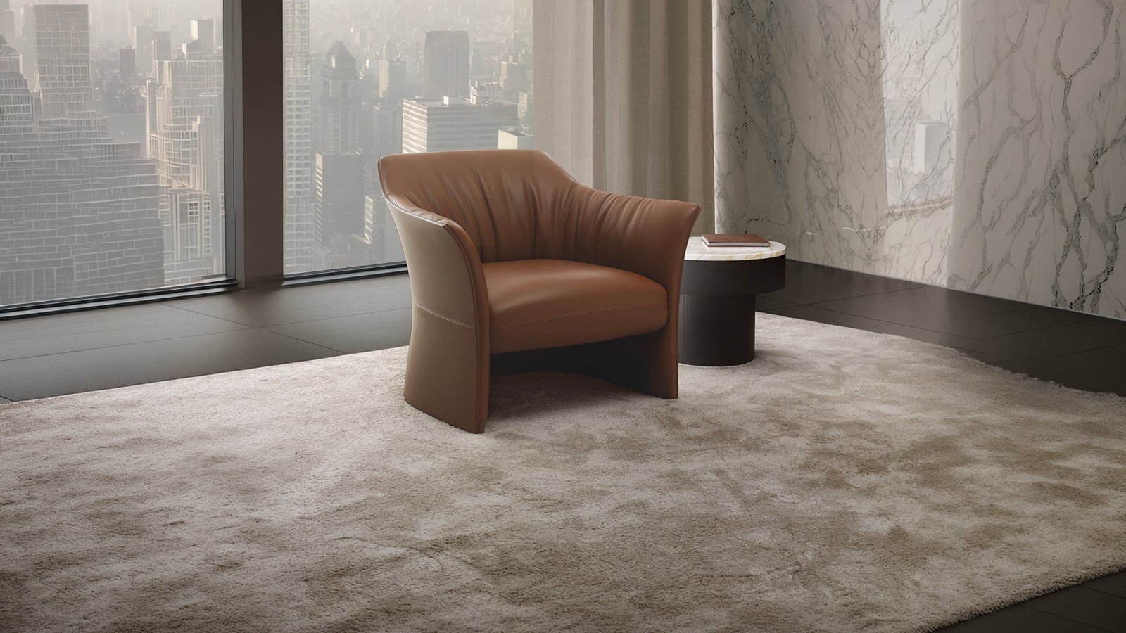 Guest chairs Sella by i4Mariani in a corporate lobby