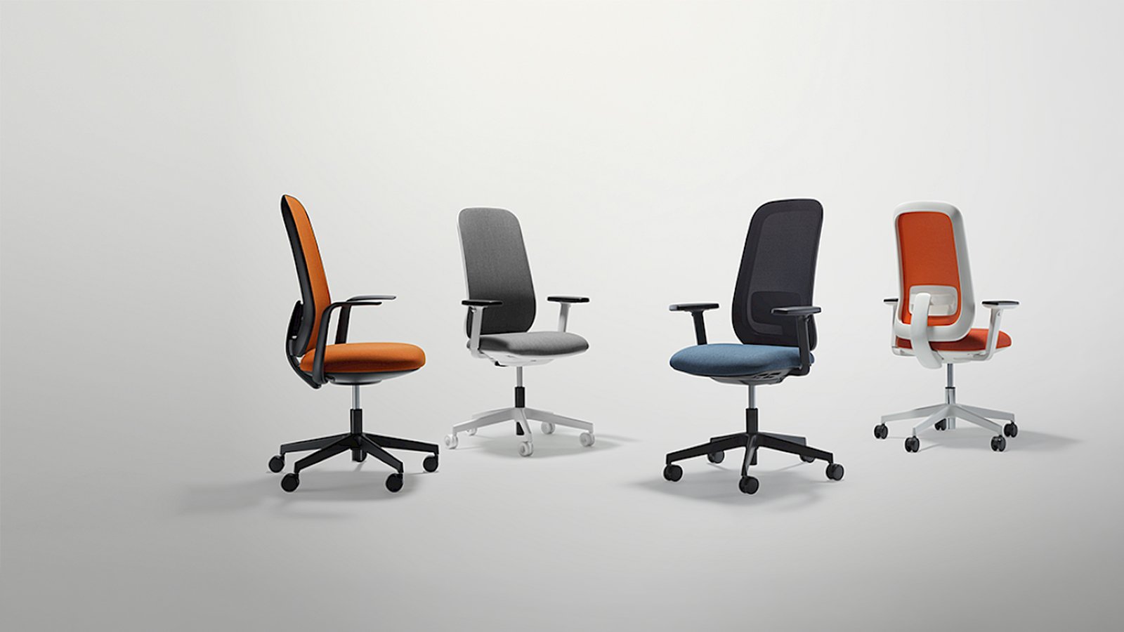 Skate by Sitland ergonomic task chair in black with a mesh back