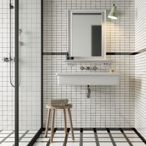 The Double White pattern from Mutina's Mattonelle Margherita collection
