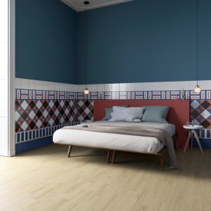 Square Terracotta, one of 41 hand-drawn Mattonelle Margherita designs
