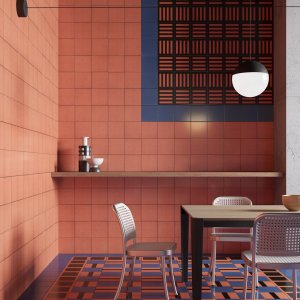 Glazed porcelain Square Black tile from Mattonelle Margherita by Mutina