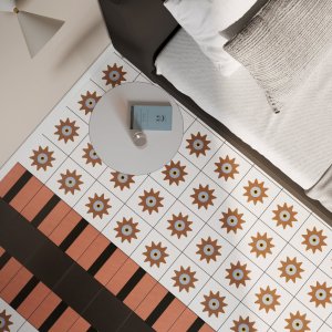 Square Green, one of 41 hand-drawn Mattonelle Margherita designs