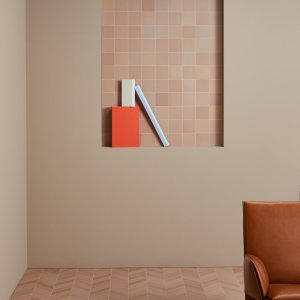 Mews chevron tiles in Lead meeting at a sharp point