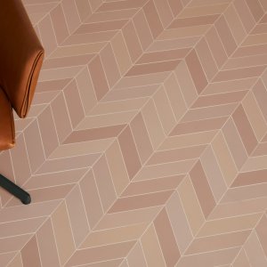 Mews tile by Barber and Osgerby in Fog on a conference room feature wall