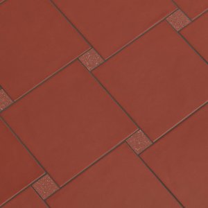 Mutina Time tile in Salta Red Rough outdoor finish