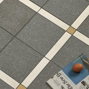 Mutina Time tile in Etna Black Smooth finish