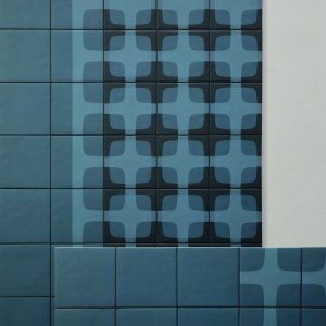 Coffee point clad in Betty by Mutina retro grid
