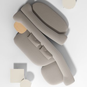 Dorothea by Andrea Steidl with structural sculptural backrest