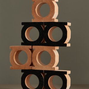 Single Jali Neutro block in extruded terracotta, 9x4x9 inches