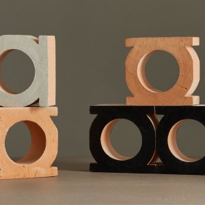Jali terracotta screen blocks by Mutina in three colorways
