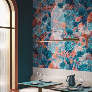 Restaurant dining room wall in Paper41 Pro