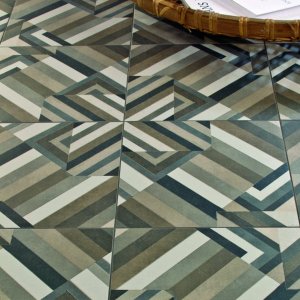 Detail of the Azulej Gira pattern tile by Mutina