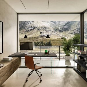 Air Desk by LAGO in a corner office