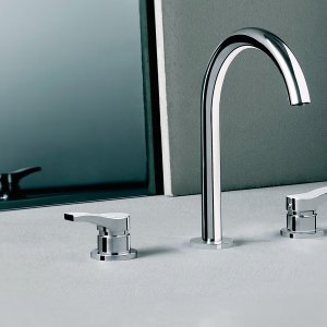 FIT wand hand shower from the AL/23 line with its hose hanging in a loop