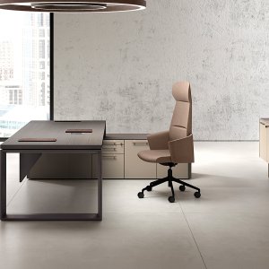 Arche boardroom table by Bralco set for a full board meeting