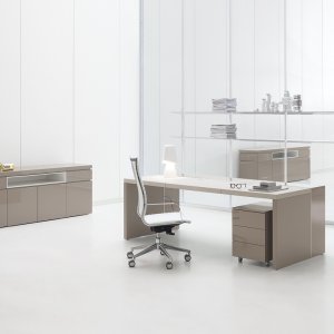 Archiutti credenza with honey yellow niche from the Ar.tu collection