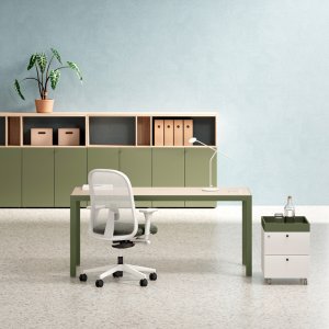 Low table from Fattore Alpha in front of the executive desk