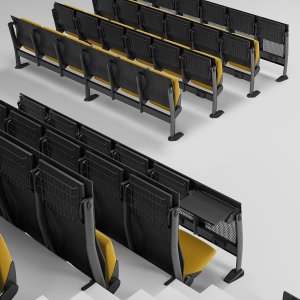 Omnia Evolution university classroom furniture in beech plywood