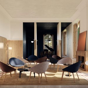 Shell with seat cushion