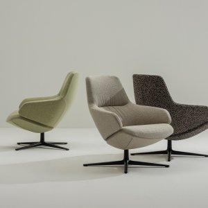 Footstool with polyurethane shell