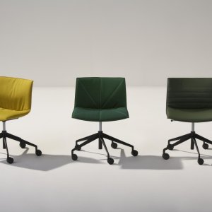 Front-only upholstery on the Catifa 53 shell in a meeting room