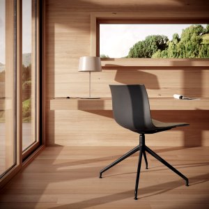 Italian designer chairs Catifa Carta lined along a table