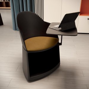 Cila Go stool on the storage base with cushion