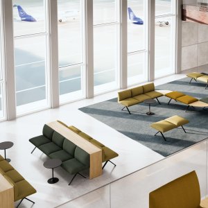 Kiik sofa upholstered in customer's own material