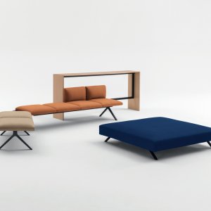 Kiik modular sofa by Arper in a reception area