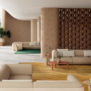 Shaal lounge seating in a coworking floor