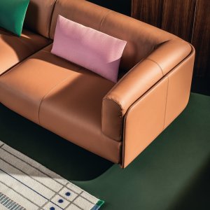 Leather shell on a Shaal lounge composition