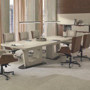 Veneered top with integrated writing pad