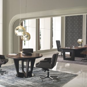 Executive composition with desk, sideboard and cabinet