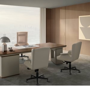 Cabinet sides covered in saddle leather